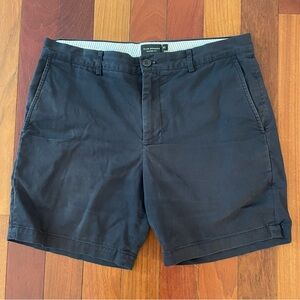 Club Monaco Navy Baxter Fit Cotton Shorts 32 Wast